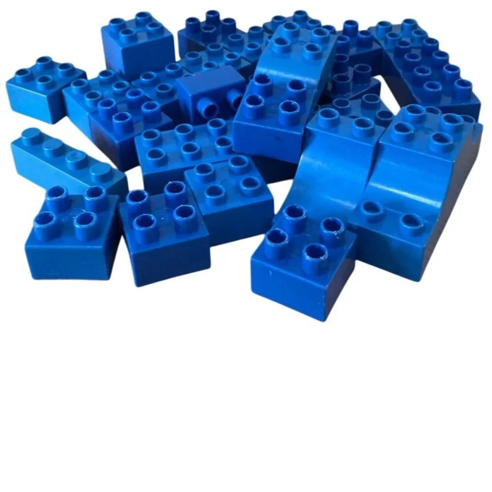 LEGO Duplo Mixed Bulk Brick Lot 125+ Pcs Building Blocks People Doors Windows